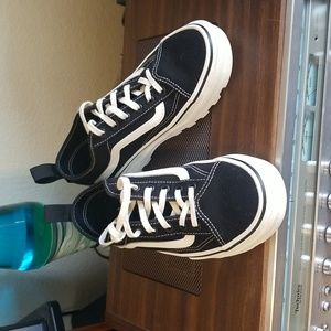 Vans Black and White Athletic Shoes